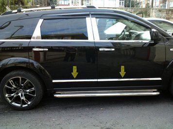 Накладки хромированные на молдинги дверей (4шт) Fiat Freemont/Dodge Journey 2012-, Carmos, 64549596