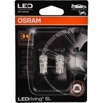Автолампа W5W LEDriving SL 12V 0.5W W2,1x9,5d (блистер 2шт)