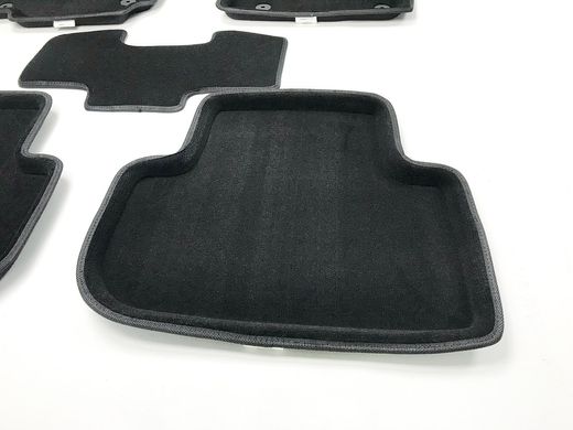 3D килимки в салон Volkswagen Tiguan 2016- ворсові чорні 5шт 87959 Seintex