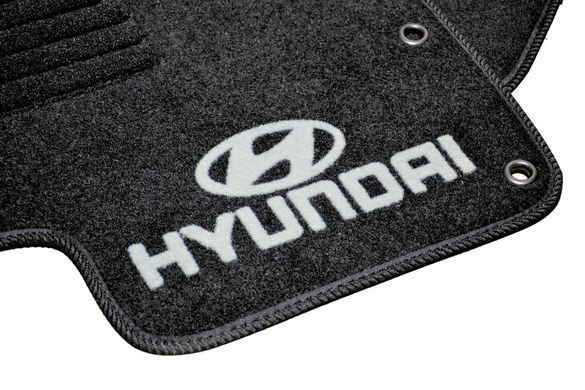 Килимки у салон (ворсові) Hyundai Santa Fe 2010-2012, чорні, 5шт, AVTM BLCCR1234